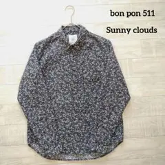 bonpon511 Sunny clouds サニークラウズ 花柄 シャツ S