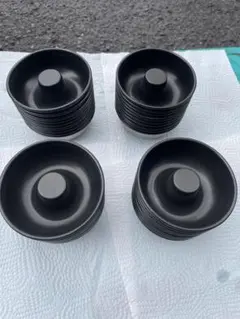 懐石道具 木製黒真塗 四つ碗 小丸椀 応量器 3客セット 茶懐石 和食器