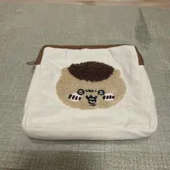 ちいかわ　もこもこポーチ　くりまんじゅう