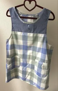 しむまら　エプロン　チェック柄