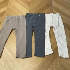 プティマイン 吸湿発熱 あったかレギンス 100cm 3点セット