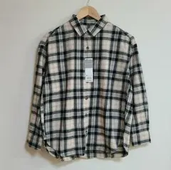 ★新品未使用品★ジーユー★GU★フランネル★チェックシャツ★長袖★カットソー