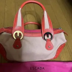ESCADA ピンクオレンジ ハンドバッグ
