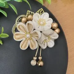 つまみ細工 髪飾り 成人式 卒業式 結婚式 前撮り 両開き対応【210】