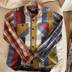 Houston マルチカラー チェックシャツ M