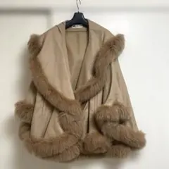 日本製カシミヤ100％ SAGAフォックス ケープ　2.7万円2019