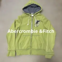 Abercrombie &Fitch アバクロ　緑色フード付きパーカー