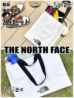 新品⭐️ノースフェイスシンプルロゴショッピングバック 2点セットS &Lのサムネイル