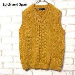 Spick and Span ニットベスト　Ｖネック　コットン100%