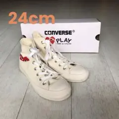 PLAY コムデギャルソン　コンバース　ハイカット 24cm