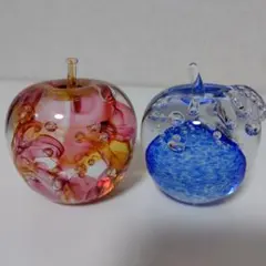 2個セット】クラゲ 小 水色＆オレンジ ガラス くらげ ジェリー 
