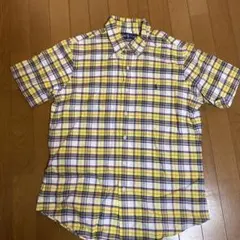 ポロラルフローレン　メンズシャツ　半袖　マドラスチェック　ポニー刺繍入り L