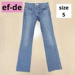 ef-de デニムパンツ ロング 5号 インディゴ 美脚ジーンズのサムネイル