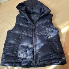 GapKids フード付きダウンベスト ネイビー 150