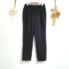 美品✨ GU ジーユー 【M】ブラック ストライプ ストレート パンツ