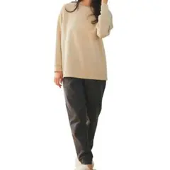 訳あり スウェット レディース ルームウェア パジャマ 裏起毛　ベージュ　グレー