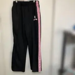 Y2Kスタイル ハローキティ ジャージ トラックパンツ ピンクヒョウ柄　Ｌ