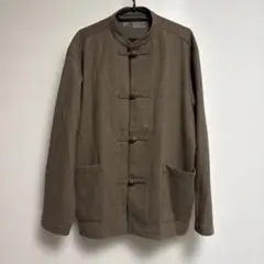 상태좋음 MUJI 無印良品 ストレッチ起毛結び釦シャツ チャイナシャツジャケット