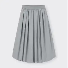 バブルヘムミディスカート バルーンスカート グレー　GU Sサイズ