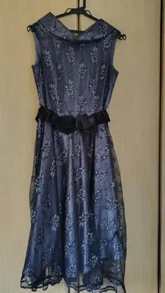 花柄刺繍パーティ用ドレス