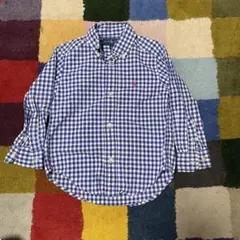 ラルフローレン キッズ ブルー チェック 長袖シャツ サイズ 3/3T