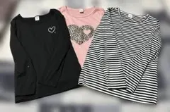 女の子　長袖　カットソー ロンT 3点セット　120 130