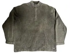 00s WOOLRICH ハーフジップラミーニットセーター L オリーブグリーン