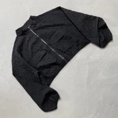 And Search ジャケット クロップド ブラック ジップ キルティング M