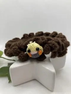 シュシュ　9番　1羽　オカメインコ　あみぐるみ　ハンドメイド