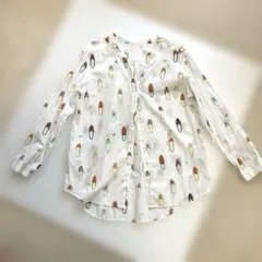 グラニフ　シューズ柄　靴柄　ブラウス　シャツ　　グラニフ靴柄　グラニフシューズ柄のサムネイル