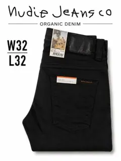 Nudie Jeans Thin Finn W32L32 ブラックデニム