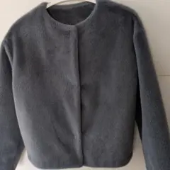 UNIQLO ノーカラー フリースジャケット　アウター　ジャンパー