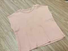 新品未使用！ワッフル素材 ノースリーブTシャツ 80cmのサムネイル