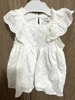 SHEIN ホワイト レース付きフリル ワンピースのサムネイル