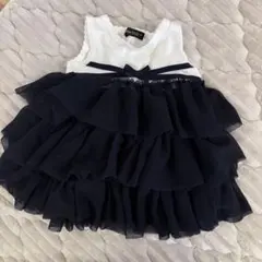 BeBeフリル付きワンピース 80