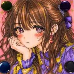 【今日もお疲れ様…】手描き　イラスト　手描き画　オリジナル手描きイラスト　女の子のサムネイル