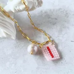 バロックパール ナンバーチャーム チェーンネックレス アレルギー対応 