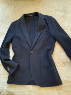 ユナイテッドアローズ　ニットジャケット ネイビー テーラード　スーツ　42