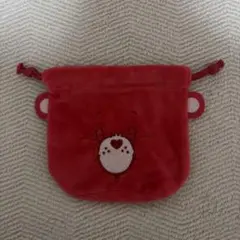 Care Bears ふわふわフェイス巾着　レッドのサムネイル