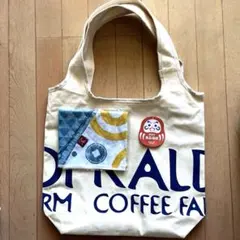 カルディ トートバッグ もへじ手ぬぐい エコバッグ の2点セット　KALDI