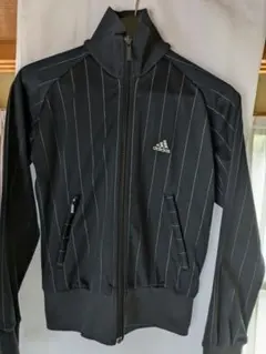 adidas刺繍ロゴ★トラックジャケット★ネイビー×ストライプ★sizeM