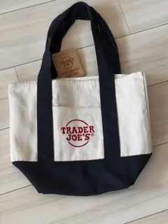 【TRADER JOE'S 】ミニキャンバストートバッグ　ネイビー