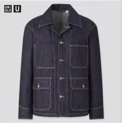 （新品タグ付き)UNIQLO U デニムワークジャケット Mサイズ69NAVY