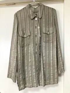 40 長袖 ビルダジュール レディース 薄手ジャケット ブラウス 貝ボタン 人気