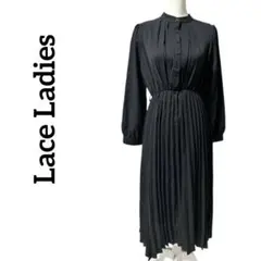 【新品】Lace Ladies レースレディース プリーツワンピース ブラック