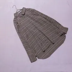 OA2784【ケービーエフ】シャツチュニック【F】グレンチェック オーバーサイズ