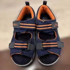 アシックス　サンダル　スニーカー　18.5cm ネイビー