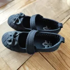 黒いリボン付きフォーマルシューズ　21cm