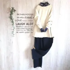 ✱niko and… /ニコアンド✱シンプル　スウェットトレーナー　アイボリー