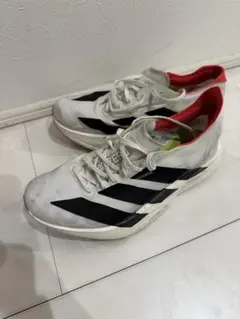 adidas ADIZERO ランニングシューズ ホワイト/ブラック/レッド